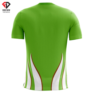 Maillot de football pour hommes, 100% Polyester 3d, couleur unie vert et noir, imprimé par sublimation, prix d'usine, meilleur qualité, vente en gros - Product Image 4