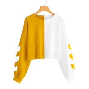 Sudaderas con capucha para mujer y niña, croptop negro de gran tamaño, venta al por mayor - Product Image 1