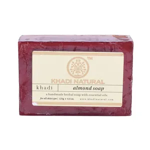 Khadi Natural Handmade Glycerine Almond Soap For Soft Supple and Toned Skin