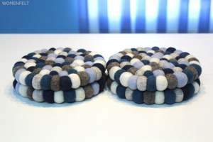 High Quality Handmade Wool Felt Ball <b>Trivet</b> - Product Image 4