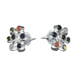 Compre en Línea Pendientes de Flor del Círculo Vitálico: Pendientes de Flor del Círculo Vitálico en Venta - Product Image 1