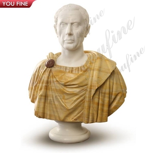 YOUFINE Escultura <span class=keywords><strong>de</strong></span> Busto <span class=keywords><strong>de</strong></span> Emperador Romano en Mármol Rojo y Blanco, Tallada a Mano, <span class=keywords><strong>Figura</strong></span> Histórica Clásica para Decoración Interior <span class=keywords><strong>de</strong></span> Bibliotecas - Product Image 3