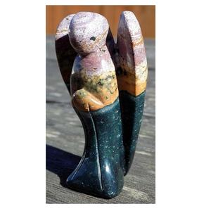 Cristal ange océan jaspe sculpture cristal 2 à 2.5 pouces pierre ange guérison pierres précieuses en vrac ange figurine pour la décoration de la maison - Product Image 1