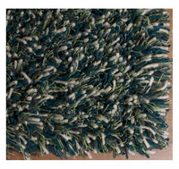 Tapis de couloir moderne en laine, à poils coupés et bouclés, antidérapant, tressé, tufté, fait main, abstrait, écologique, pour hôtel