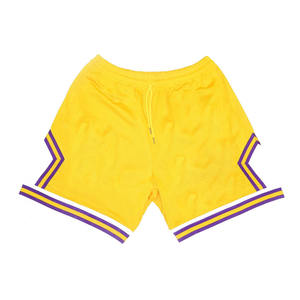 Mesh Made <b>Yellow</b> Color Plain Running Sports <b>Shorts</b> Jogging <b>Shorts</b> With Custom Team Name for Youth - Product Image 4