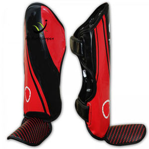 Espinillera de gemelos y protector de empeine cuero genuino Kick Boxing entrenamiento de alta calidad personalizado al por mayor espinilleras profesionales - Product Image 3