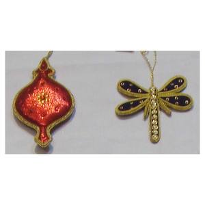 Zari Embroidery Work Beautiful Christmas Hanging Ornament - Product Image 1