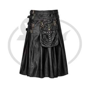 ใหม่สก็อตสีดำแฟชั่น Kilt ผู้ใหญ่ที่ทำด้วยมือผ้าฝ้าย100% - Product Image 5
