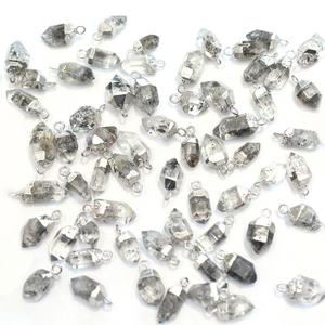 Herkimer Diamante Cuarzo Con Bail Forma áspera Colgante plateado - Product Image 4