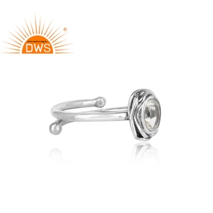 Anillo de piedras preciosas de cristal de cuarzo Natural para mujer, joyería al por mayor, anillo de Plata de Ley 925 oxidado, proveedor de joyería - Product Image 3
