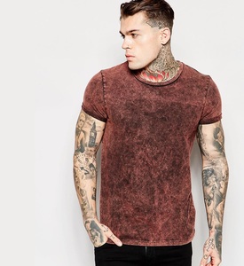 เสื้อยืดถักสำหรับผู้ชาย,เสื้อยืดล้างกรดธรรมดาไม่มีความสุขปี2020 - Product Image 1