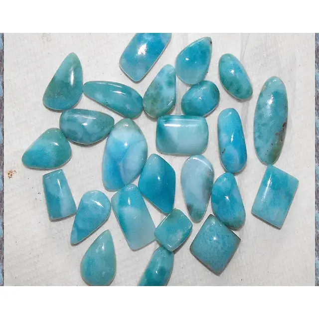 Natural Larimar Cabochons, Blue Color Loose Gemstone Larimar Stones