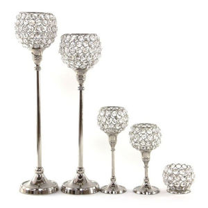 Nouvelle pièce maîtresse de mariage plaqué argent Offre Spéciale cristal bougeoir pilier pour l'éclairage décoration maison et jardin décoré - Product Image 1