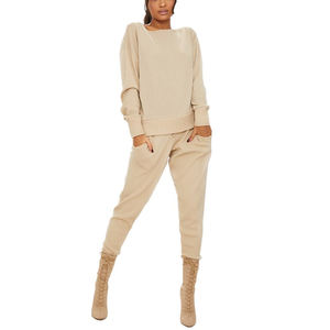 Custom Logo 2-Piece Regular Fit Lightweight <b>Plus</b> <b>Size</b> Hoodie <b>Set</b> Women Winter Jogging Tracksuit <b>Lounge</b> Wear Adult <b>Size</b> - Product Image 1