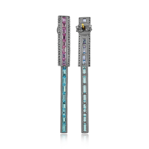 New Design Fashionable Designer Multi <b>Sapphire</b> Blue Topaz Gemstones 925 Sterling Silver Dangle <b>Earrings</b> - Product Image 2