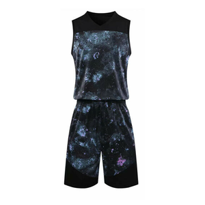 Ensemble d'uniformes de basketball à séchage rapide et antibactériens, en tissu respirant, avec impression personnalisée du logo et du nom, couleur sur mesure, grandes tailles - Product Image 1