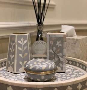 Beautiful Elegant Bakhoor Burner Mother Pearl Inlaid Holder Set Tray Incense Arabic Religious New Design Medkhan - Product Image 1