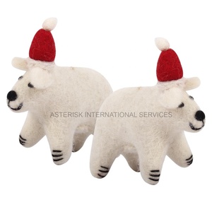 ตุ๊กตาผ้ากำมะหยี่ขน100% สำหรับประดับตกแต่งของขวัญคริสต์มาสแบบปรับแต่งได้ของขวัญคริสต์มาสขนสัตว์น่ารัก - Product Image 1