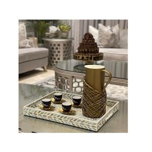 Wooden Square Shape Dessert <b>Snacks</b> <b>Tray</b> With Exclusive Quality Tea And Coffee Serving <b>Tray</b> For Best Selling - Product Image 4