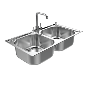 ผลิตในเวียดนาม แบรนด์อ่างล้างจานแบบดั้งเดิม ทำจากสแตนเลสแบบสองหลุม - Product Image 4