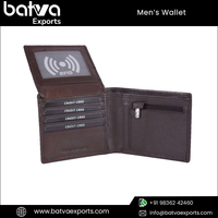 Dompet Lipat Pria Kulit Asli Lapisan Katun Berkualitas Premium Anti RFID Koleksi Terbaru Muat 8 Kartu