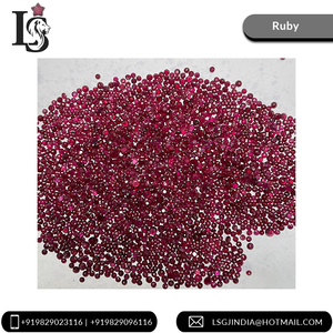 พลอยอัญมณีทรงหลวมสีเลือดแดงตัดเป็นเม็ดกลมขนาด2-3มม. ให้ความร้อน100% อัญมณีอัญมณีแอฟริกันสำหรับทำเครื่องประดับ - Product Image 2