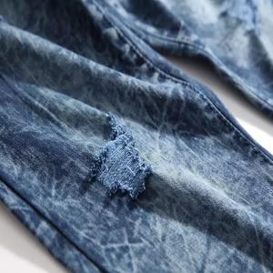 กางเกงยีนส์ผ้าฝ้ายขาดๆสำหรับผู้ชายกางเกงยีนส์ขายาว100% พิเศษมีสไตล์สั่งผลิตได้ตามต้องการ - Product Image 6