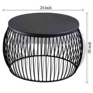 Table cylindrique en marbre de fer polyvalent de haute qualité conception minimaliste robuste pour les espaces de bureau à domicile modernes le plus grand Diwali - Product Image 5