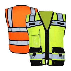 Gilet de sécurité hi vis, pour travail, Patch très Visible avec poche de protection à rayures réfléchissantes - Product Image 1