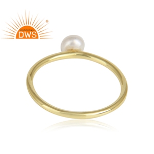 ธรรมชาติมุกแหวนพลอย18พันทองชุบ925ปรับเงินผู้หญิงที่สวยงามแหวนออกแบบเครื่องประดับผู้ผลิต - Product Image 3