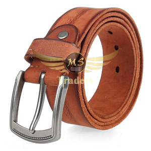 Solid Pattern Designed Wholesale Man Belt Fashion Designed High Quality Trendy PU Leather Steel Buckle Strap Fancy Cowboy Belt - Product Image 4