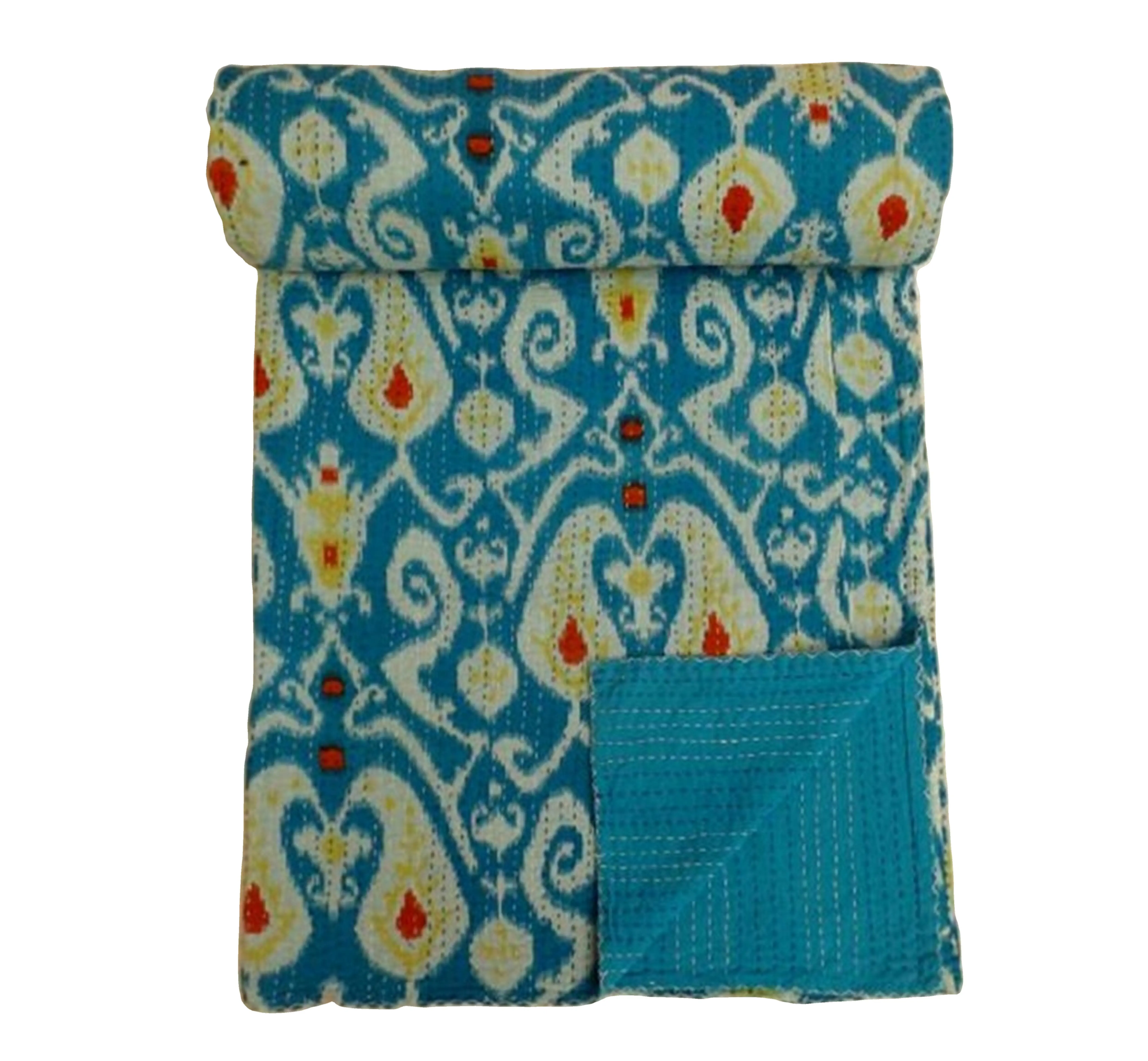 Kantha indien vente en gros Lot traditionnel Vintage fait à la main indien Kantha couverture jeter couette King Size maison chambre décor ensembles