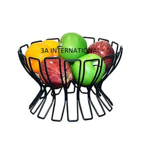 Nuevo Producto: Cesta Metálica Decorativa para Cocina, para Alimentos y Frutas, con Recubrimiento de Polvo Negro, para Mesa de Comedor - Product Image 1