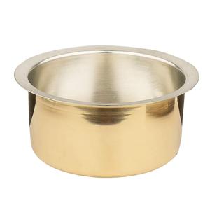 Indiano tradizionale pesante ottone puro Patila Tope Topia Bhaguna tondo cottura pentole utensili da cucina pentole e padelle finaldeal s9 - Product Image 4