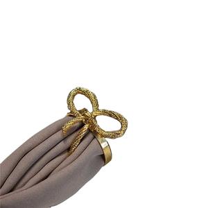 Anneaux de serviette polis or de créateur en laiton de qualité supérieure, parfaits pour la décoration de la vaisselle de banquet d'hôtel et de restaurant - Product Image 1