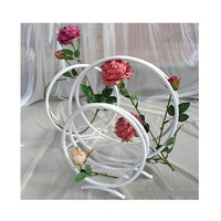 Décoration de scène de mariage en fer/métal argenté, fait main, design unique, centre de table, gaufrage, impression, logo personnalisé, personnalisable, haute qualité