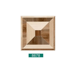 Bande de bois de couleur blanche et grise carreaux de sol en porcelaine polie 40x40cm - Product Image 3