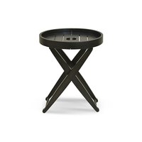 Table d'appoint pliable en acajou massif Kona, design classique moderne, table d'appoint pour salon, maison, hôtel