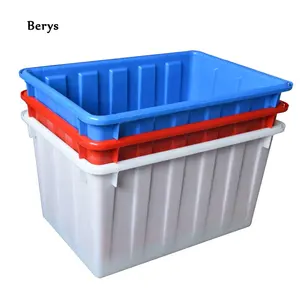 90l 90 Liter water square rectangular storage plastic tank with lid container for fish transport