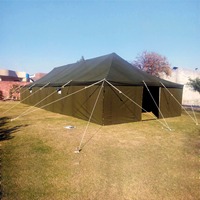 Nouveautés : Tente de camping d'hiver à structure en fer, toile technique, design dernier cri, couleur kaki vert olive