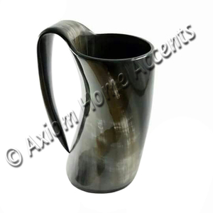 Vente chaude meilleure qualité Viking corne de bière tasse en céramique faite à la main sculptée à la main par les meilleurs artistes naturel potable Axiom Home Accents - Product Image 3