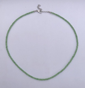4mm Naturel Tsavorite Grenat Pierre Facettes Perlé Collier Bijoux Boutique Semi Précieuse Pierre Gemme Perle Bijoux En Ligne En Gros - Product Image 3