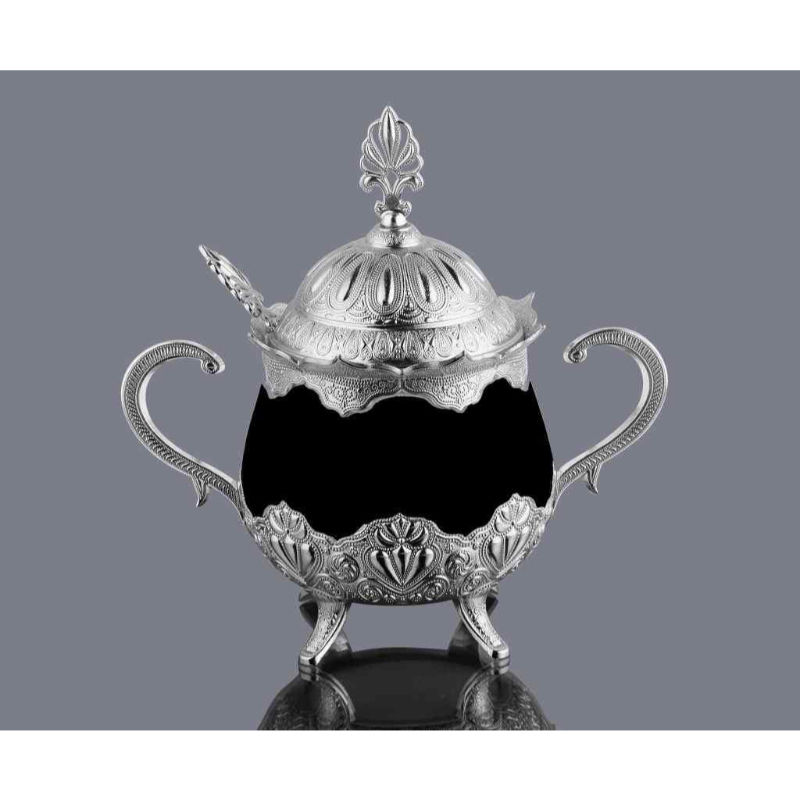 Silver with Black Ceramic