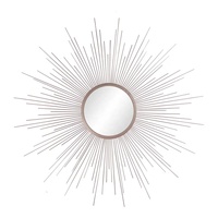 Ensemble de 6 miroirs muraux modernes durables faits à la main avec des cadres circulaires en métal doré séparés pour la décoration de la maison