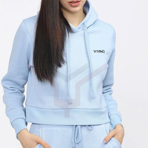 Sudadera con capucha para mujer con logotipo personalizado al por mayor, ropa deportiva de color sólido, novedad, éxito de ventas para verano e invierno, estampado con patrón - Product Image 1