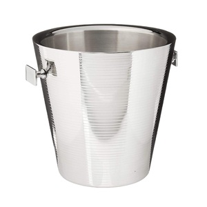 Refroidisseur de vin en métal de décoration de fête d'hôtel et de restaurant d'acier inoxydable avec le refroidisseur de vin de poignée latérale - Product Image 3