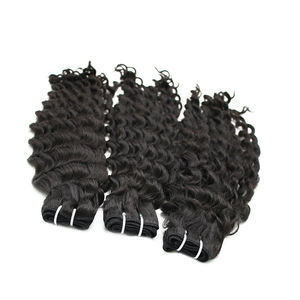 20-30นิ้ววิกผมหยักลึกต่อแนวหนังกำพร้าแบบเย็บติดผ้าคู่ยาว20นิ้วผมต่อแบบเวียดนามยืดได้20นิ้ว - Product Image 2