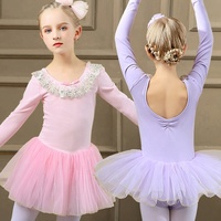 LW-AL-634557406975 Mädchen Tutu Ballett Kleid Party Mädchen Geburtstag Langarm Dacing Kleidung Kinder Kleid 2021
