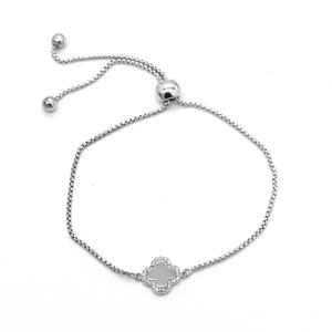 Pulsera de trébol de cuatro hojas para mujer, joyería de plata de ley 925, joyería Vermeil de oro, pulsera ajustable de circonia cúbica, conjunto de joyería para mujer - Product Image 3