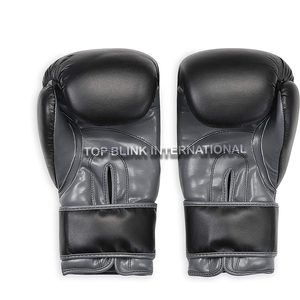 Guantes de boxeo de cuero PU de alta calidad con protección de muñeca adicional acolchado al por mayor equipo de artes marciales - Product Image 4